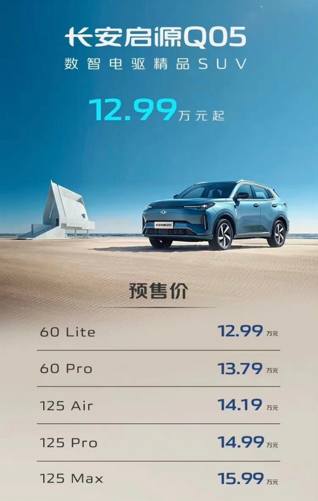 长安启源Q05，12月12日璀璨上市，预售价12.99-15.99万，引领未来驾驶新潮流