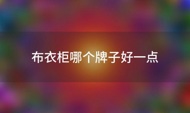 布衣柜哪个牌子好一点「布衣柜哪个牌子好又实惠」