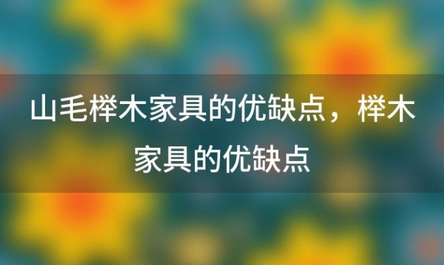 山毛榉木家具的优缺点 榉木家具的优缺点