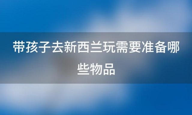 带孩子去新西兰玩需要准备哪些物品，新西兰十大必买特产分别都是什么