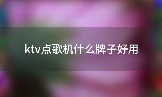 ktv点歌机什么牌子好用，专业ktv点歌机什么牌子