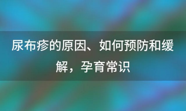 尿布疹的原因、如何预防和缓解_孕育常识_亲子宝典库