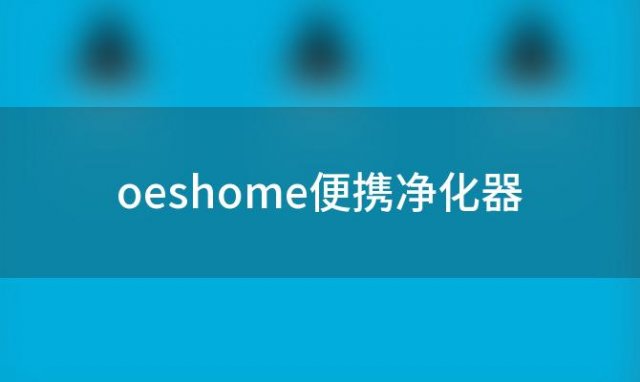 oeshome便携净化器「便携式净化器有用吗」