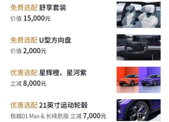 极越01限时购车狂欢：7月独享5年0息，现金优惠高达2万